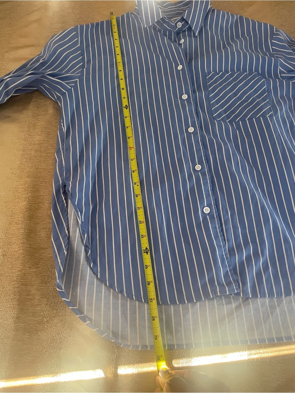 Reformation Blue Striped Matching Set Shirt & High Rise Shorts Size S - Picture 12 of 12